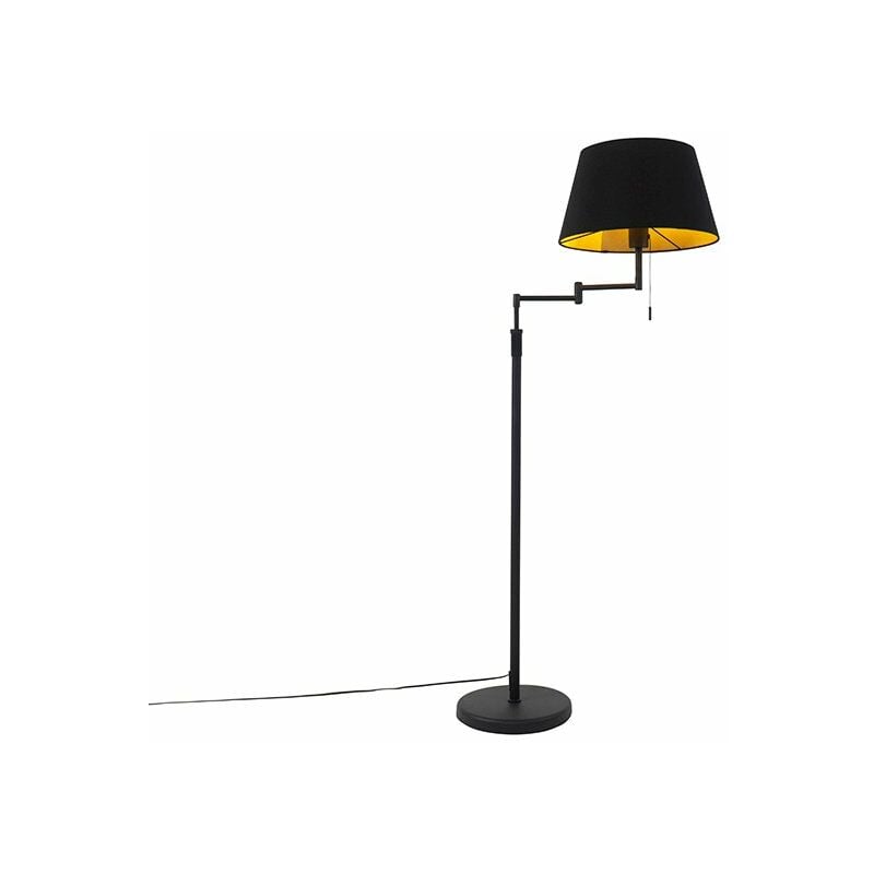 Moderno Lámpara de pie negra pantalla negra/oro brazo-ajustable - LADAS Acero /Textil Redonda Adecuado para LED Max. 1 x 40 Watt - Qazqa
Moderno Lámpara de pie negra pantalla negra/oro brazo-ajustable - LADAS Acero /Textil Redonda Adecuado para LED Max. 1 x 40 Watt - Qazqa