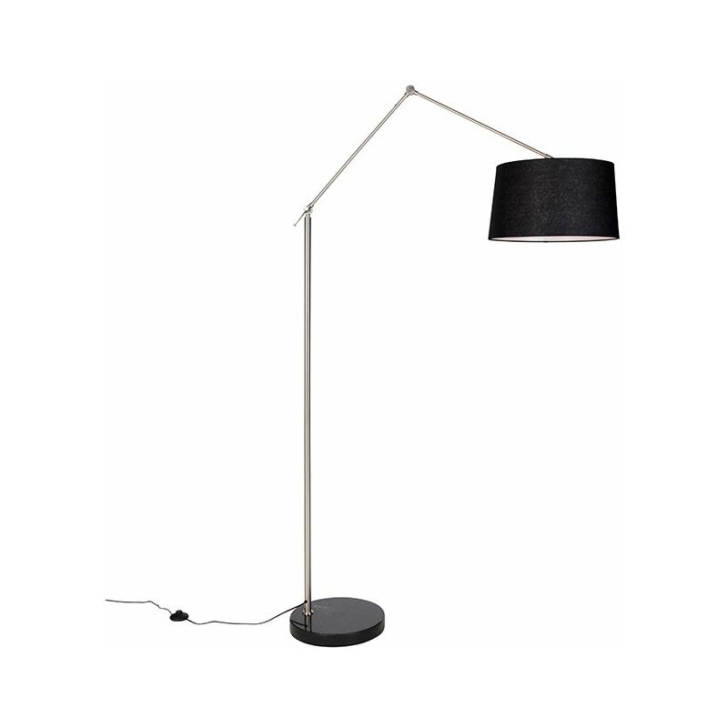 Moderno Lámpara de pie moderna pantalla de lino de acero negro 45 cm - Editor Acero /Textil Alargada Adecuado para LED Max. 1 x 60 Watt - Qazqa
Moderno Lámpara de pie moderna pantalla de lino de acero negro 45 cm - Editor Acero /Textil Alargada Adecuado para LED Max. 1 x 60 Watt - Qazqa