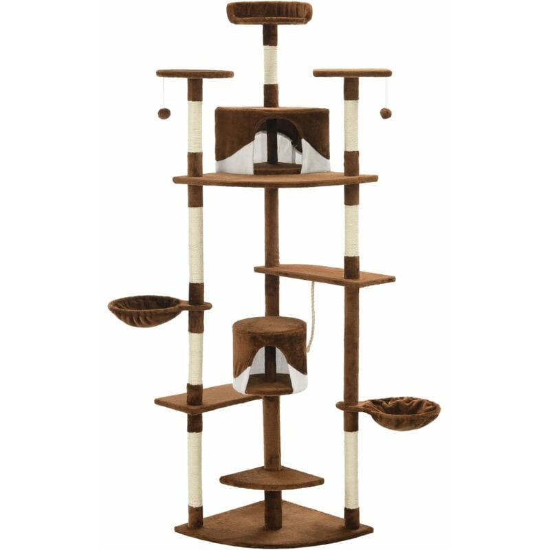 vidaXL Rascador para gatos con poste de sisal 203 cm marrón y blanco - Multicolor
vidaXL Rascador para gatos con poste de sisal 203 cm marrón y blanco - Multicolor