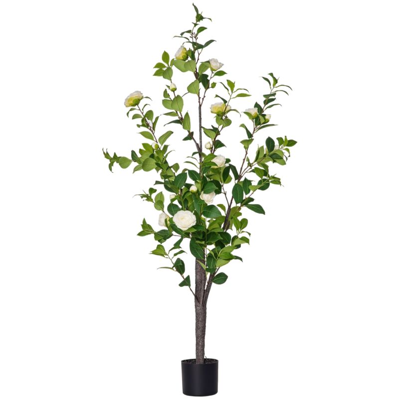 Árbol de Camelia Artificial 150 cm con Maceta de Cemento 285 Hojas Realistas y 25 Flores de Tela Planta Falsa para Hogar Oficina y Exterior - Verde
Árbol de Camelia Artificial 150 cm con Maceta de Cemento 285 Hojas Realistas y 25 Flores de Tela Planta Falsa para Hogar Oficina y Exterior - Verde