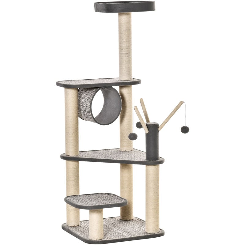 Árbol para Gatos Grande Torre Escalador con Múltiples Plataformas Cama Superior Túnel Postes Rascadores de Sisal Natural y Juguetes 49x49x130 cm
Árbol para Gatos Grande Torre Escalador con Múltiples Plataformas Cama Superior Túnel Postes Rascadores de Sisal Natural y Juguetes 49x49x130 cm