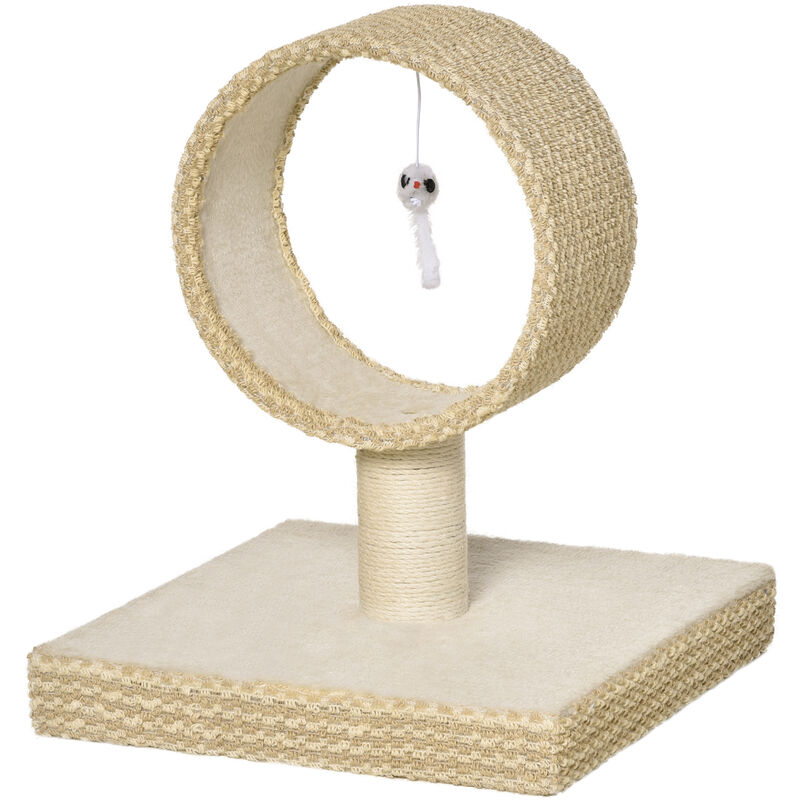 Árbol para Gatos Pequeño Torre de Rascado de Gato con Túnel Superior Poste Rascador de Yute Natural y Juguete de Rata Colgante 61x41x50 cm - Beige
Árbol para Gatos Pequeño Torre de Rascado de Gato con Túnel Superior Poste Rascador de Yute Natural y Juguete de Rata Colgante 61x41x50 cm - Beige