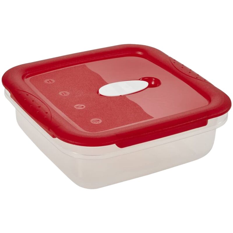 Recipiente para alimentos 2 en 1 con válvula para microondas, Apto para microondas y congelador, De -20 °C a 100 °C, 1 l, 17 x 17 x 6 cm, Laura,
Recipiente para alimentos 2 en 1 con válvula para microondas, Apto para microondas y congelador, De -20 °C a 100 °C, 1 l, 17 x 17 x 6 cm, Laura,