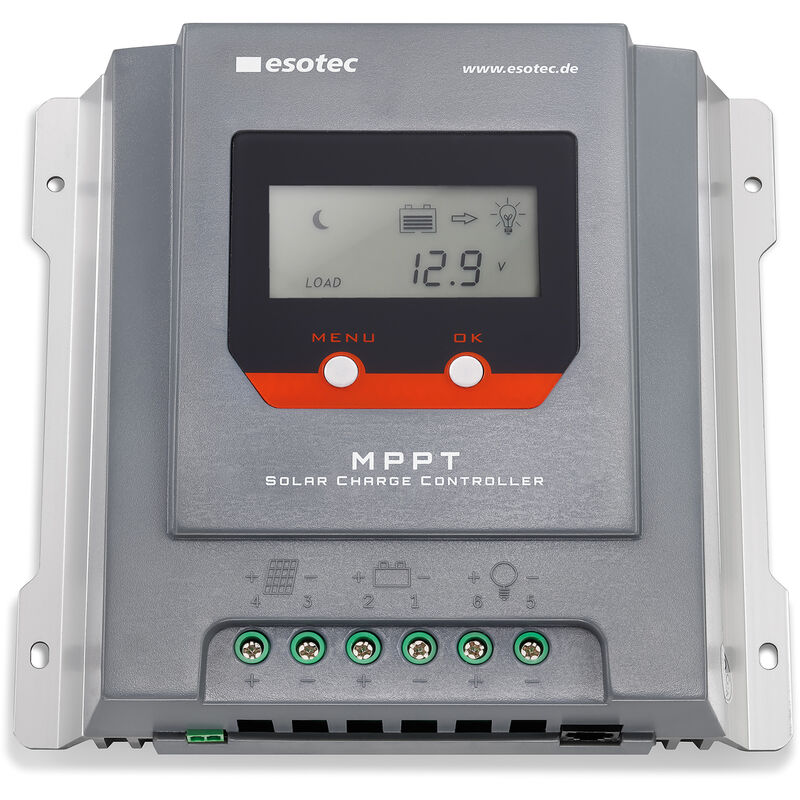Regulador de carga solar MPPT de 20 A para regulador de sistemas solares de 12-24 V 140014
Regulador de carga solar MPPT de 20 A para regulador de sistemas solares de 12-24 V 140014