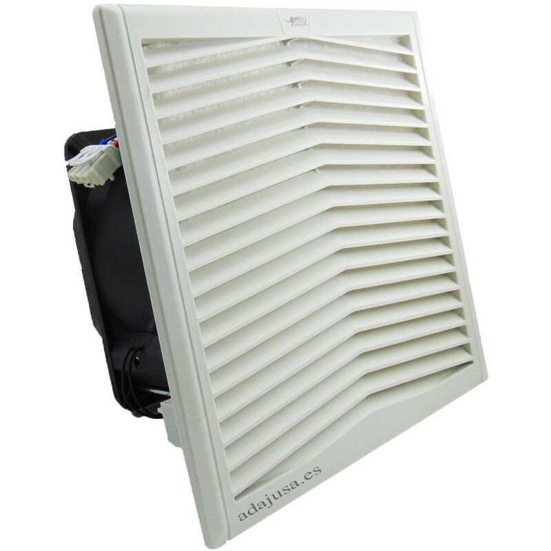 Rejilla de ventilación con filtro y ventilador 255x255/180 mm