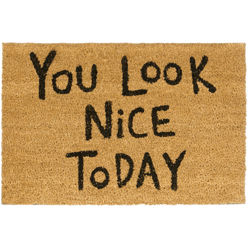 Relaxdays - – Felpudo YOU LOOK NICE TODAY para la entrada del hogar, 40 x 60 cm, Fibra de coco y PVC, antideslizante, Color natural
Relaxdays - – Felpudo YOU LOOK NICE TODAY para la entrada del hogar, 40 x 60 cm, Fibra de coco y PVC, antideslizante, Color natural