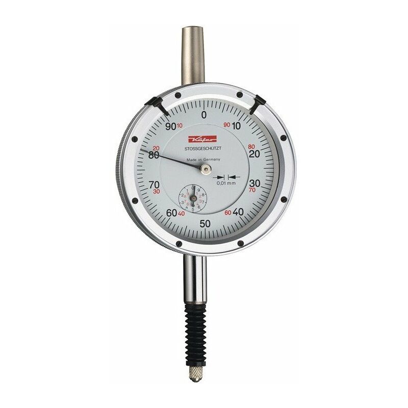 Reloj comparador KM500 SW 1 mm de longitud 0,002 mm con protección contra golpes con calibre KÄFER
Reloj comparador KM500 SW 1 mm de longitud 0,002 mm con protección contra golpes con calibre KÄFER