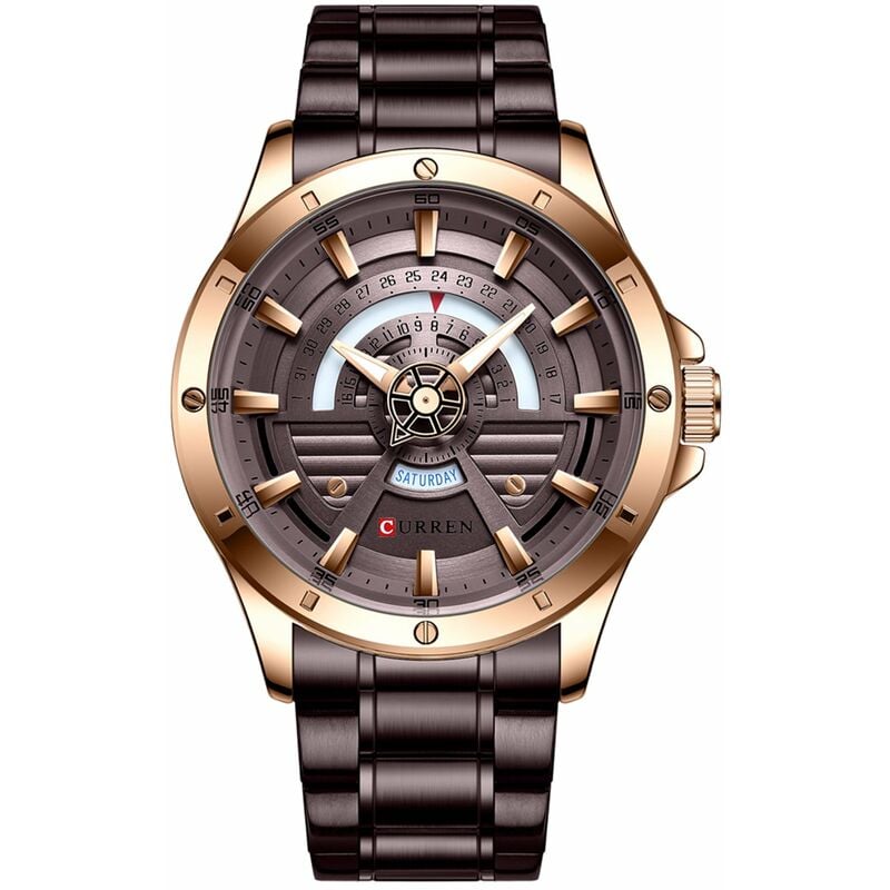 Reloj de cuarzo para hombre Reloj de pulsera de moda con correa de acero inoxidable Pantalla luminosa Relojes de vestir 3ATM,5 #
Reloj de cuarzo para hombre Reloj de pulsera de moda con correa de acero inoxidable Pantalla luminosa Relojes de vestir 3ATM,5 #