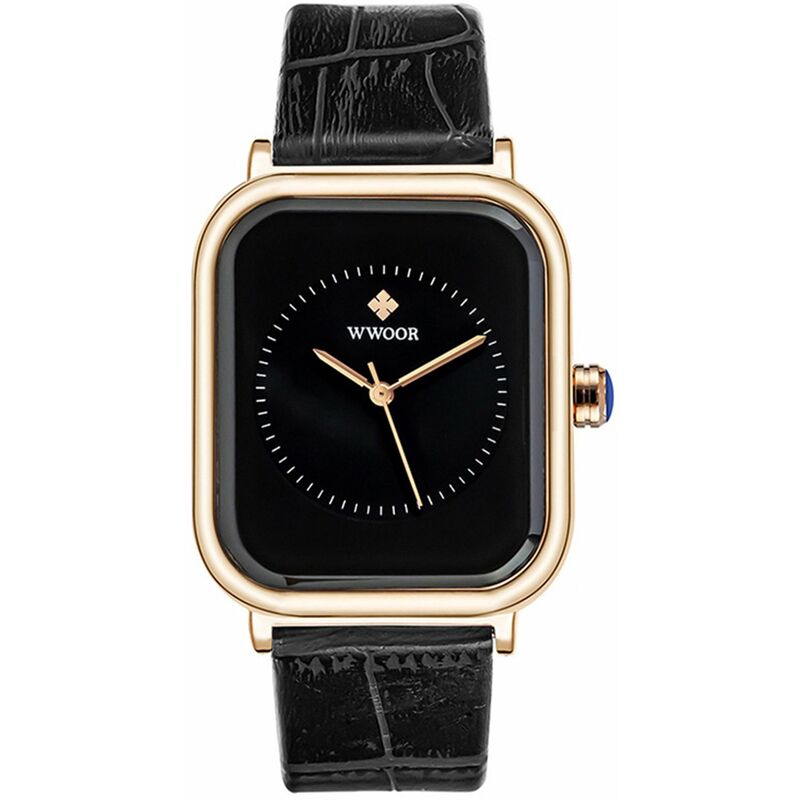 Reloj de cuarzo para mujer con banda de cuero Reloj de pulsera de vestir de cuarzo rectangular para mujer,Negro
Reloj de cuarzo para mujer con banda de cuero Reloj de pulsera de vestir de cuarzo rectangular para mujer,Negro