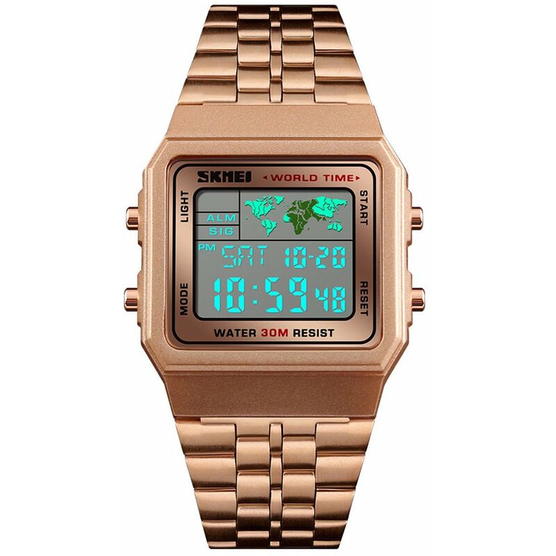 Reloj deportivo digital LED para hombre Cuenta regresiva Hora mundial Acero inoxidable Relojes de pulsera cuadrados impermeables Relojes de pulsera
Reloj deportivo digital LED para hombre Cuenta regresiva Hora mundial Acero inoxidable Relojes de pulsera cuadrados impermeables Relojes de pulsera