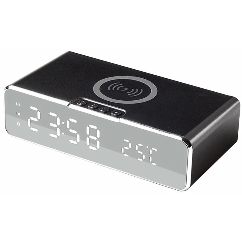 Reloj despertador y estacion de carga LED 2 en 1 Almohadilla de carga inalambrica rapida Pantalla de temperatura 3 Brillo ajustable Reloj despertador
Reloj despertador y estacion de carga LED 2 en 1 Almohadilla de carga inalambrica rapida Pantalla de temperatura 3 Brillo ajustable Reloj despertador