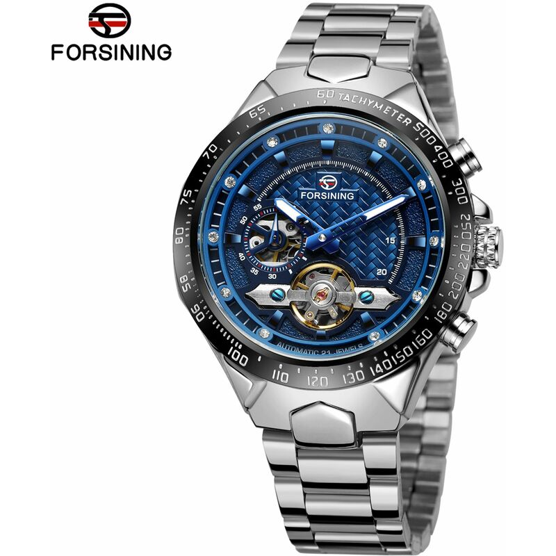 Reloj mecanico automatico para hombres Reloj de pulsera informal de negocios con pantalla luminosa para hombres,Azul y plata
Reloj mecanico automatico para hombres Reloj de pulsera informal de negocios con pantalla luminosa para hombres,Azul y plata