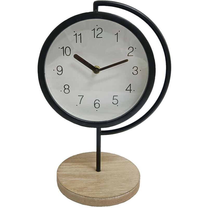 Reloj Mesa Negro/Madera