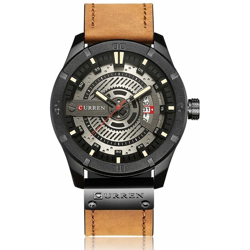 Relojes de cuero genuino a la moda para hombre, reloj de cuarzo informal resistente al agua de 1 ATM, reloj Musculino - Curren
Relojes de cuero genuino a la moda para hombre, reloj de cuarzo informal resistente al agua de 1 ATM, reloj Musculino - Curren