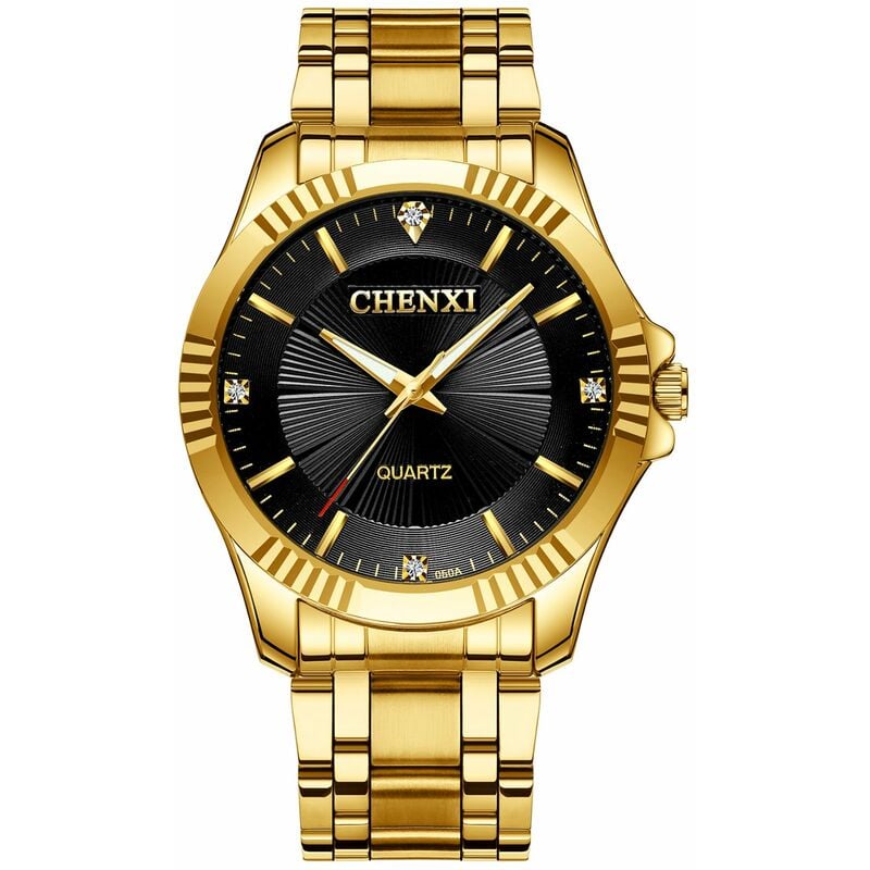 Relojes de pareja Reloj de pulsera analogico de cuarzo para el y para ella para pareja Reloj dorado con banda de acero inoxidable Puntero luminoso
Relojes de pareja Reloj de pulsera analogico de cuarzo para el y para ella para pareja Reloj dorado con banda de acero inoxidable Puntero luminoso