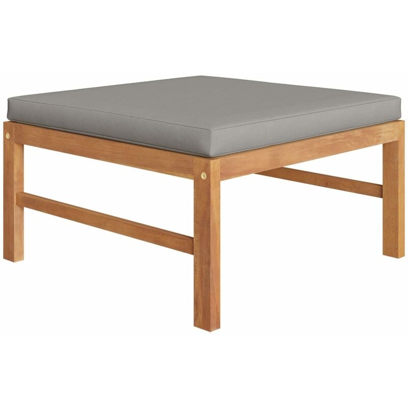 Reposapiés con cojín gris oscuro madera maciza de teca
Reposapiés con cojín gris oscuro madera maciza de teca