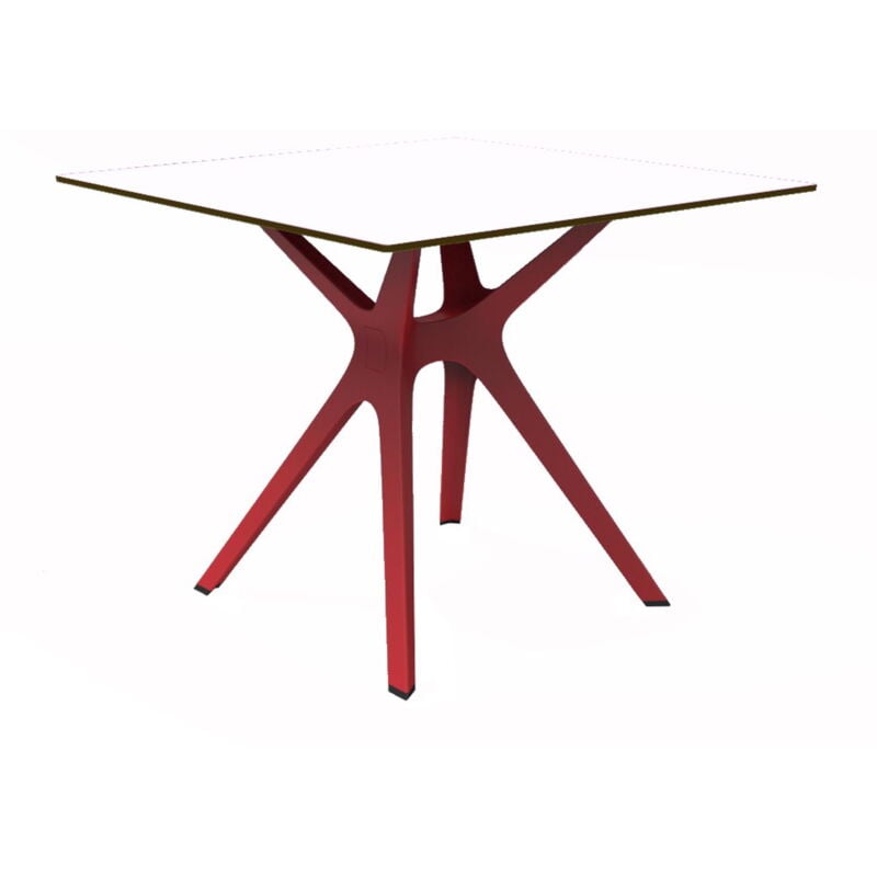 mesa cuadrada 90x90 Vela S para interior, exterior, jardín - pie rojo, tablero blanco - Resol
mesa cuadrada 90x90 Vela S para interior, exterior, jardín - pie rojo, tablero blanco - Resol