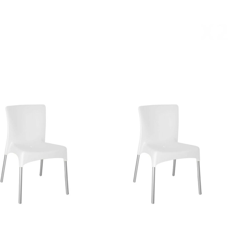 set de 2 sillas de diseño Moon para interior, exterior, jardín - color blanco - Resol
set de 2 sillas de diseño Moon para interior, exterior, jardín - color blanco - Resol