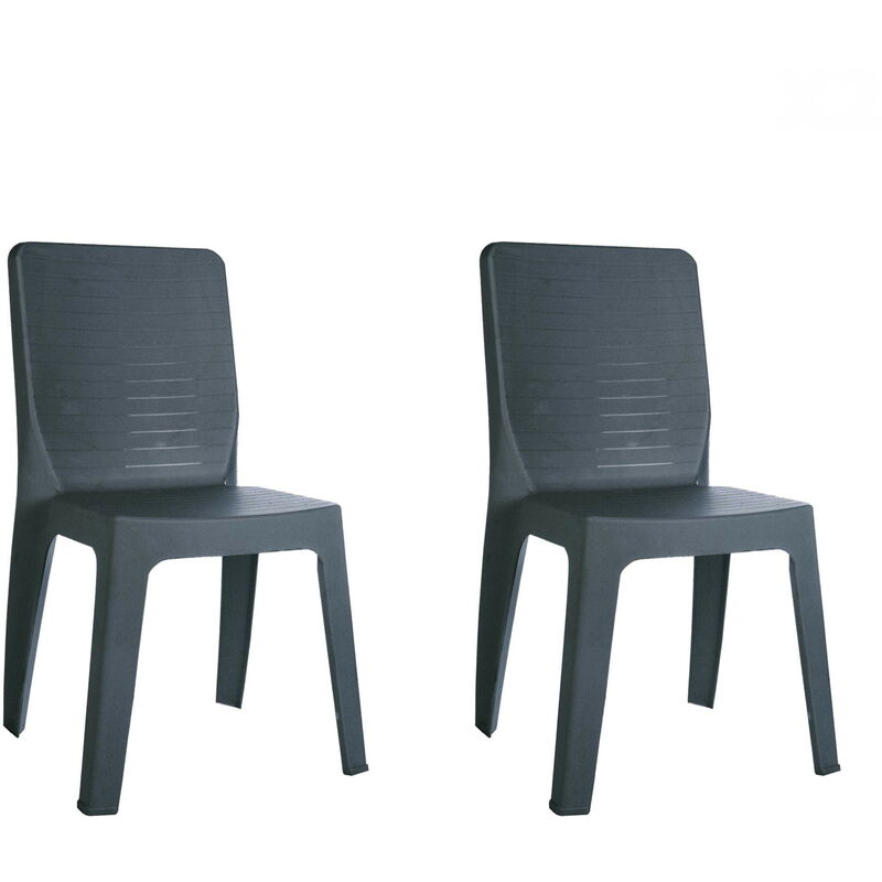set de 2 sillas de diseño Iris para interior, exterior, jardín - color gris oscuro - Resol
set de 2 sillas de diseño Iris para interior, exterior, jardín - color gris oscuro - Resol