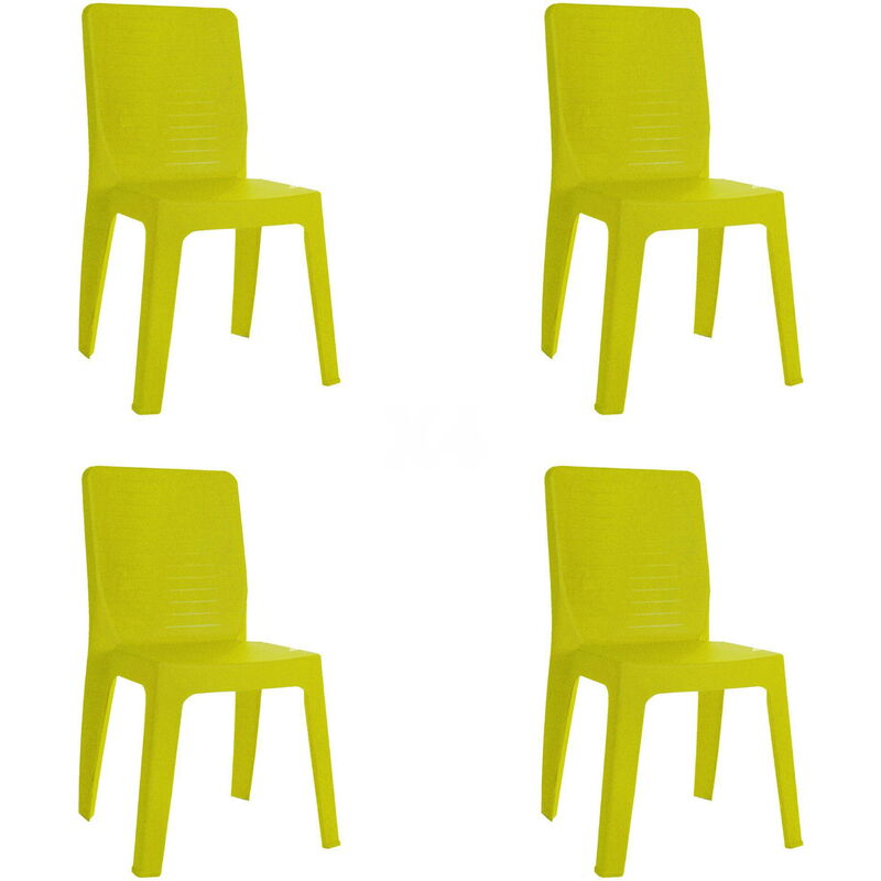set de 4 sillas de diseño Iris para interior, exterior, jardín - color verde lima - Resol
set de 4 sillas de diseño Iris para interior, exterior, jardín - color verde lima - Resol
