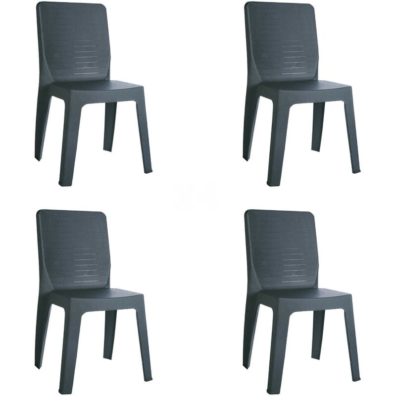 set de 4 sillas de diseño Iris para interior, exterior, jardín - color gris oscuro - Resol
set de 4 sillas de diseño Iris para interior, exterior, jardín - color gris oscuro - Resol
