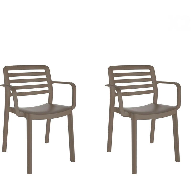 set de 2 sillas con brazos de diseño Wind para interior, exterior, jardín - color chocolate - Resol
set de 2 sillas con brazos de diseño Wind para interior, exterior, jardín - color chocolate - Resol