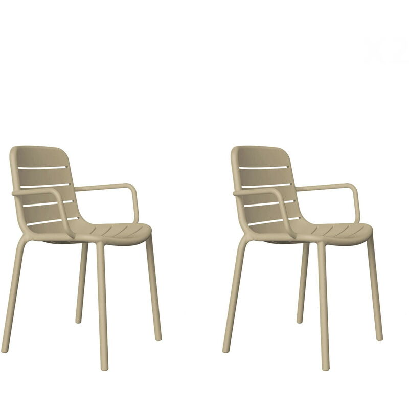 set de 2 sillas con brazos de diseño Gina para interior, exterior, jardín - color arena - Resol
set de 2 sillas con brazos de diseño Gina para interior, exterior, jardín - color arena - Resol