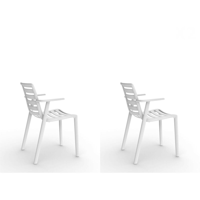 set de 2 sillas con brazos de diseño Slatkat para interior, exterior, jardín - color blanco - Resol
set de 2 sillas con brazos de diseño Slatkat para interior, exterior, jardín - color blanco - Resol