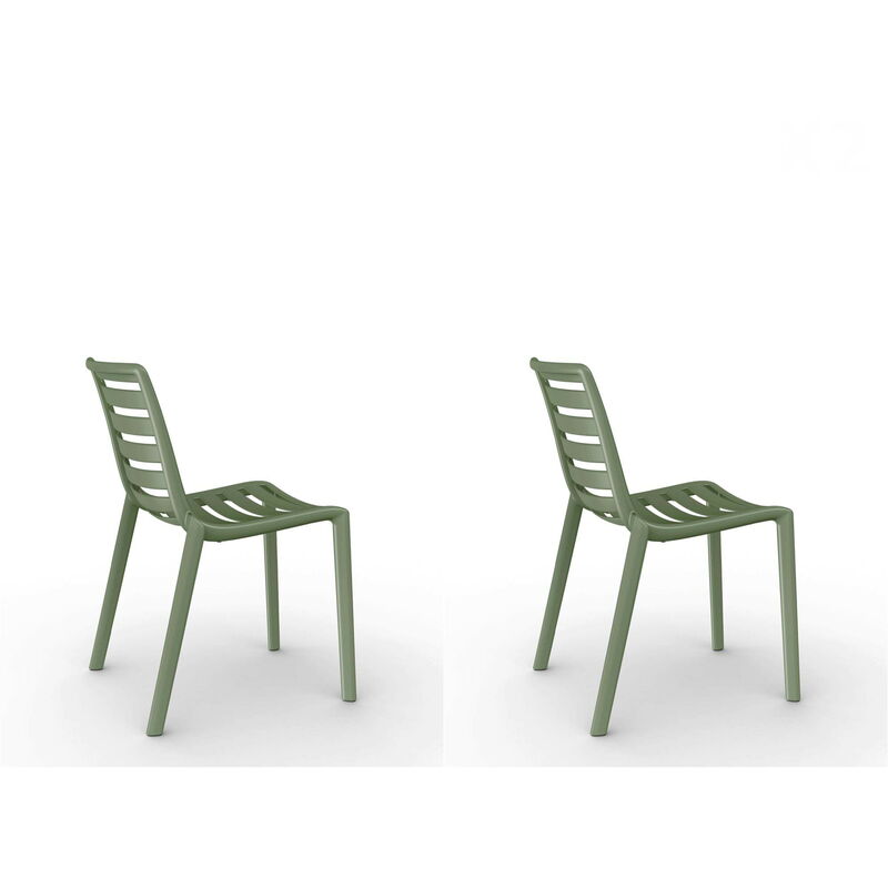 set de 2 sillas de diseño Slatkat para interior, exterior, jardín - color gris verdoso - Resol
set de 2 sillas de diseño Slatkat para interior, exterior, jardín - color gris verdoso - Resol