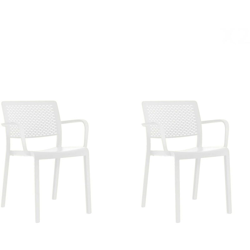 set de 2 sillas con brazos de diseño Trama para interior, exterior, jardín - color blanco - Resol
set de 2 sillas con brazos de diseño Trama para interior, exterior, jardín - color blanco - Resol