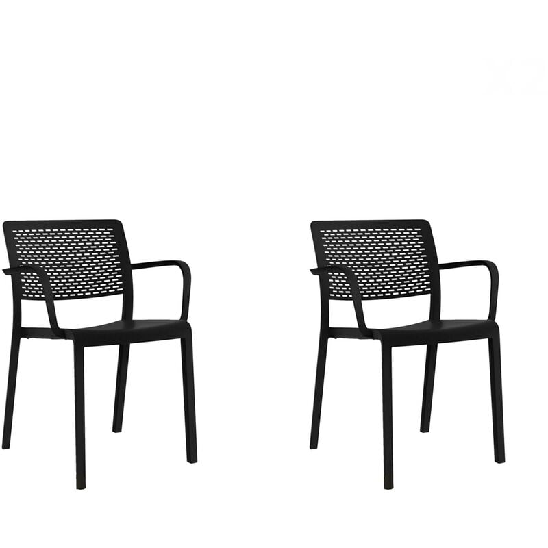 set de 2 sillas con brazos de diseño Trama para interior, exterior, jardín - color negro - Resol
set de 2 sillas con brazos de diseño Trama para interior, exterior, jardín - color negro - Resol