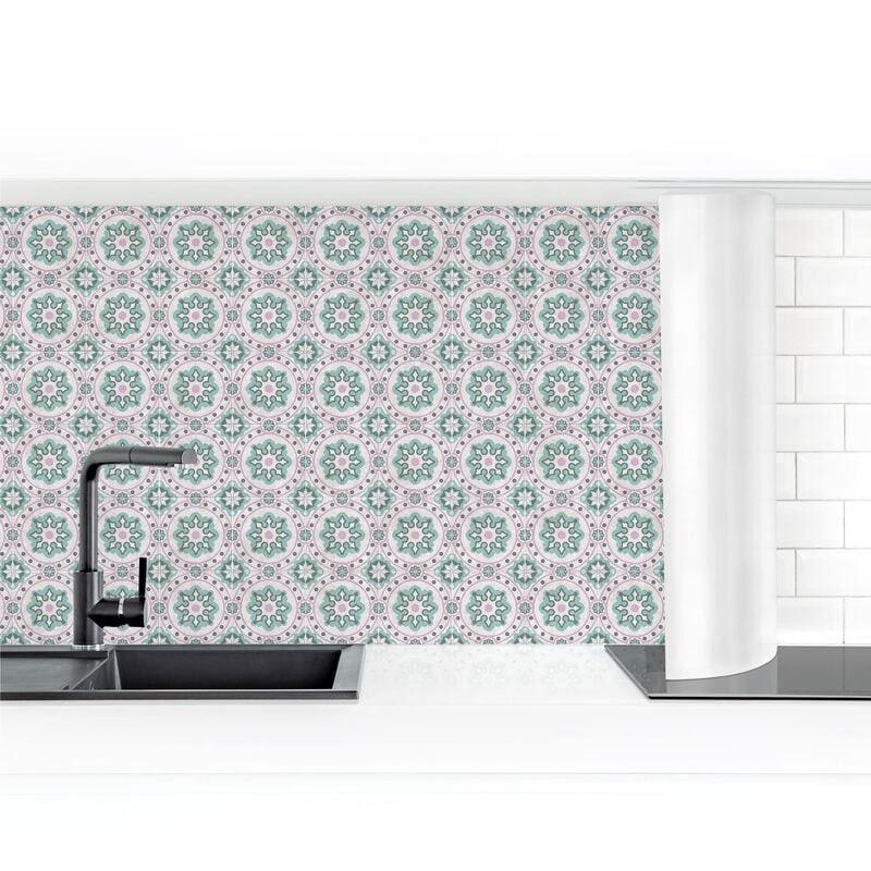 Revestimiento pared cocina - Floral Tiles Turquoise-Pink Dimensión LxA: 100cm x 100cm Material: Smart
Revestimiento pared cocina - Floral Tiles Turquoise-Pink Dimensión LxA: 100cm x 100cm Material: Smart