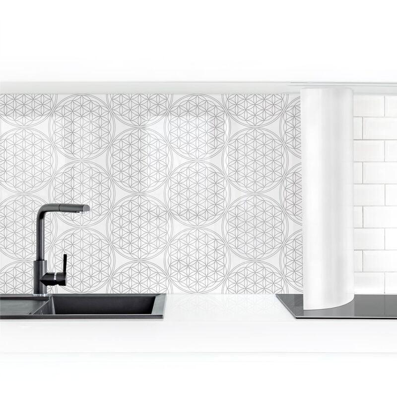 Bilderwelten - Revestimiento pared cocina - Flower Of Life Pattern Silver Dimensión LxA: 100cm x 200cm Material: Premium
Bilderwelten - Revestimiento pared cocina - Flower Of Life Pattern Silver Dimensión LxA: 100cm x 200cm Material: Premium