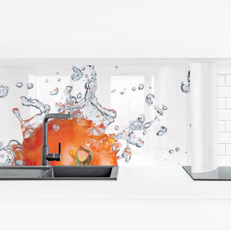 Revestimiento pared cocina - Fresh Tomato Dimensión LxA: 50cm x 175cm Material: Premium 
Revestimiento pared cocina - Fresh Tomato Dimensión LxA: 50cm x 175cm Material: Premium