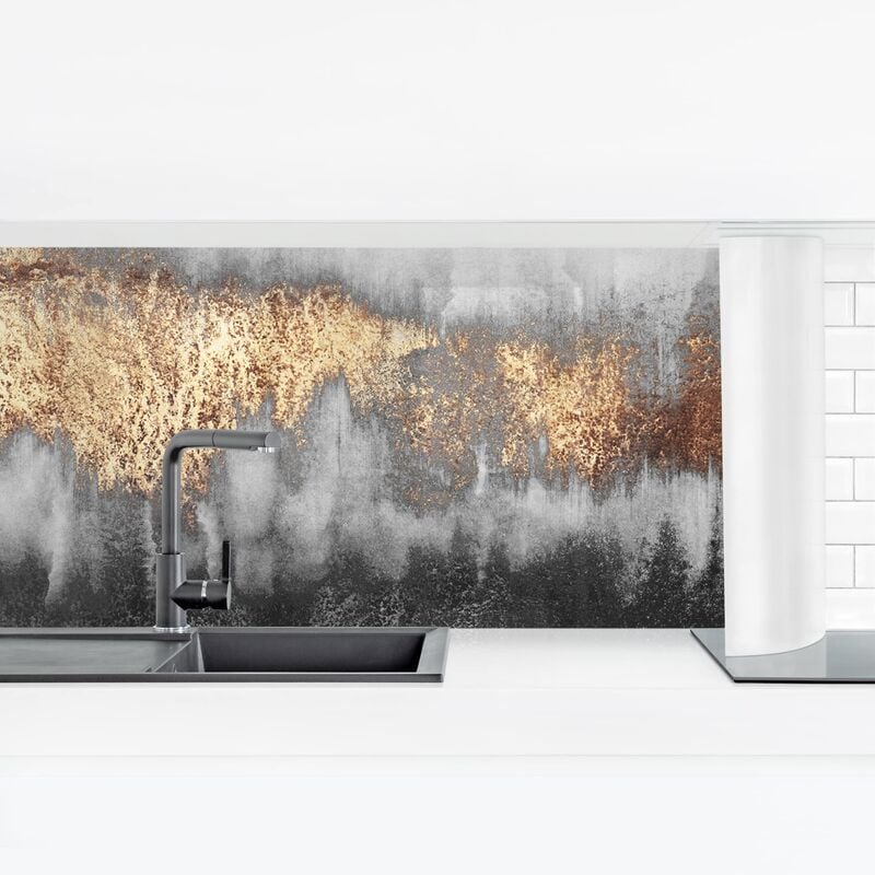 Revestimiento pared cocina - Gold Tracks In Watercolor Dimensión LxA: 40cm x 140cm Material: Smart
Revestimiento pared cocina - Gold Tracks In Watercolor Dimensión LxA: 40cm x 140cm Material: Smart