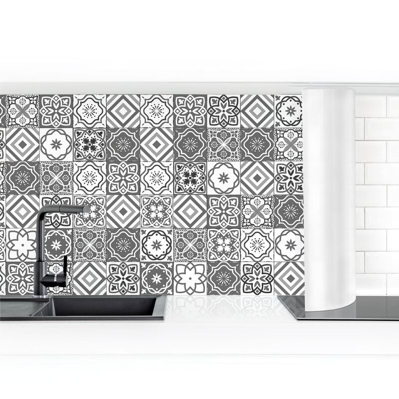 Revestimiento pared cocina - Mediterranean Tile Pattern Grayscale Dimensión LxA: 50cm x 150cm Material: Magnético
Revestimiento pared cocina - Mediterranean Tile Pattern Grayscale Dimensión LxA: 50cm x 150cm Material: Magnético