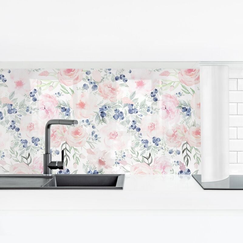 Bilderwelten - Revestimiento pared cocina - Pink Roses With Blueberries Against White Dimensión LxA: 90cm x 315cm Material: Smart
Bilderwelten - Revestimiento pared cocina - Pink Roses With Blueberries Against White Dimensión LxA: 90cm x 315cm Material: Smart