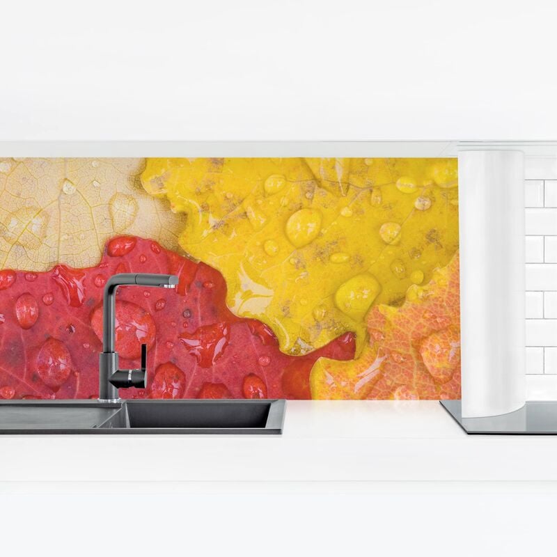 Revestimiento pared cocina - Water Drops On Colorful Leaves Dimensión LxA: 40cm x 140cm Material: Premium
Revestimiento pared cocina - Water Drops On Colorful Leaves Dimensión LxA: 40cm x 140cm Material: Premium