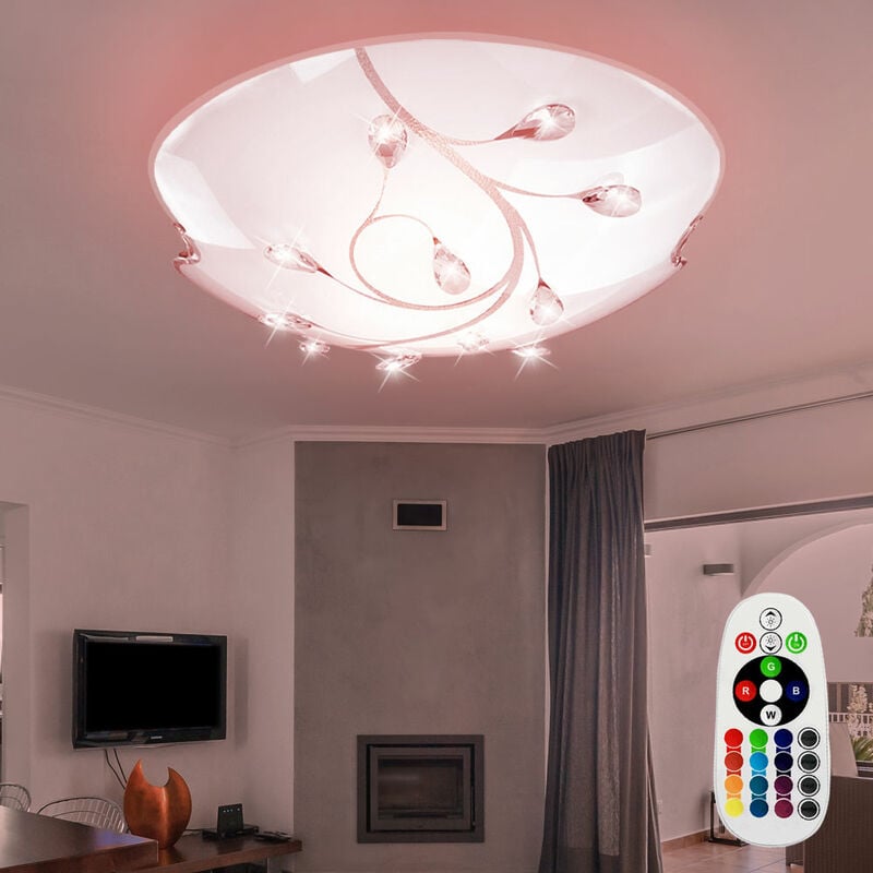 Cristales de iluminación floral de cristal con cambiador de color de luz de techo LED RGB de 27 vatios
Cristales de iluminación floral de cristal con cambiador de color de luz de techo LED RGB de 27 vatios