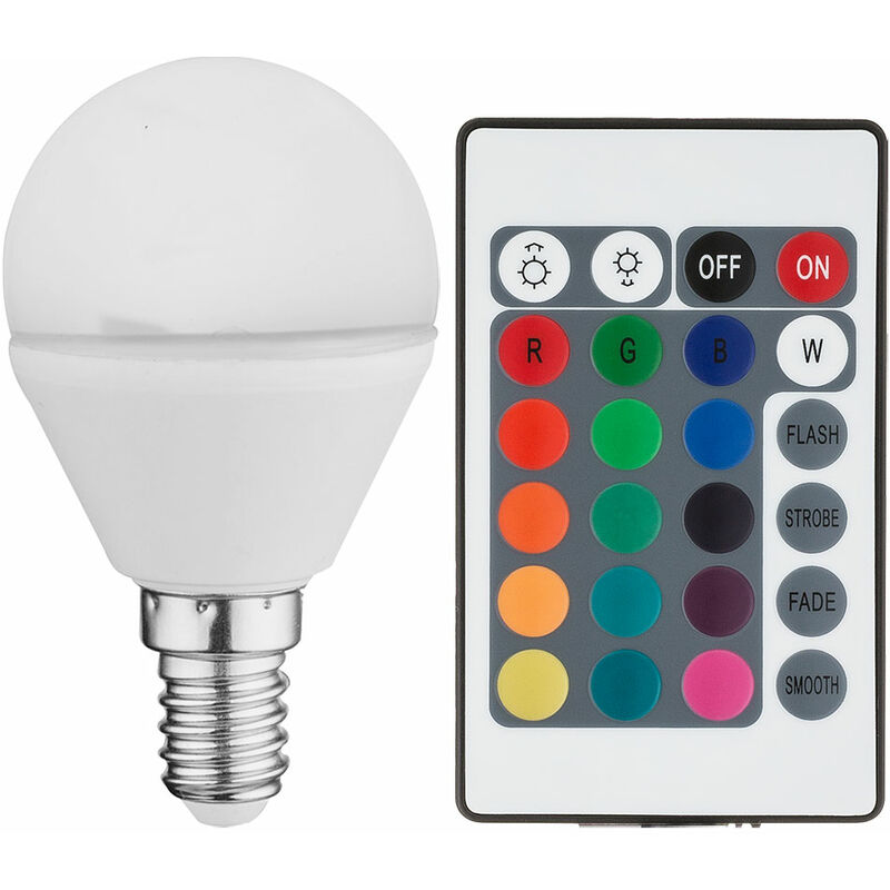 Globo - Bombillas LED RGB E14 Bombilla incandescente de 4 vatios Lámpara regulable 106750
Globo - Bombillas LED RGB E14 Bombilla incandescente de 4 vatios Lámpara regulable 106750