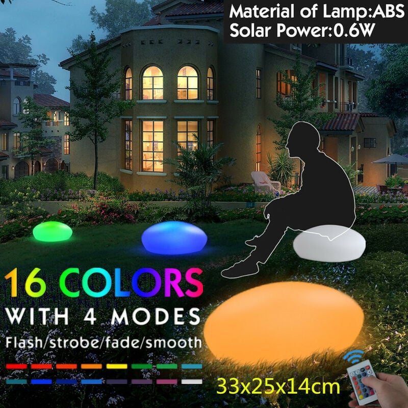 RGB Solar Glow Paver Shape Luz de decoración de jardín solar con luces de jardín remotas Luces de noche impermeables al aire libre para césped /
RGB Solar Glow Paver Shape Luz de decoración de jardín solar con luces de jardín remotas Luces de noche impermeables al aire libre para césped /