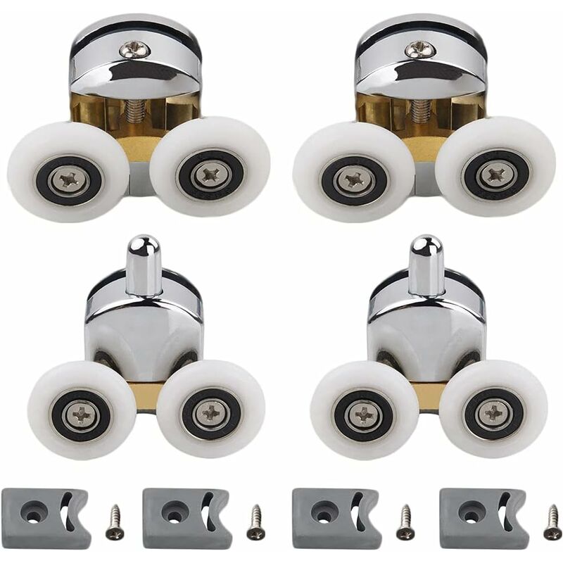 Rodillos para Puertas de Ducha, Ruedas Individuales Superiores e Inferiores, se Adapta a Vidrio de 4 a 6 mm, 23 mm de Diámetro (2 Rodillos Superiores
Rodillos para Puertas de Ducha, Ruedas Individuales Superiores e Inferiores, se Adapta a Vidrio de 4 a 6 mm, 23 mm de Diámetro (2 Rodillos Superiores