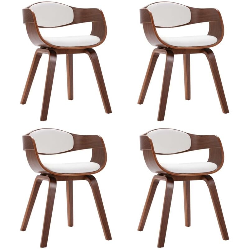 Madera Curvada Sillas de Comedor 4 Unidades Cuero Sintético Blanco - Blanco - Vidaxl
Madera Curvada Sillas de Comedor 4 Unidades Cuero Sintético Blanco - Blanco - Vidaxl