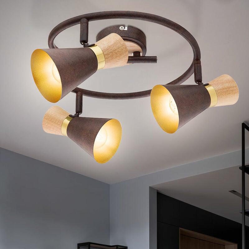 Rondell foco de luz de techo lámpara giratoria madera metal óxido dorado en un juego que incluye bombillas LED
Rondell foco de luz de techo lámpara giratoria madera metal óxido dorado en un juego que incluye bombillas LED