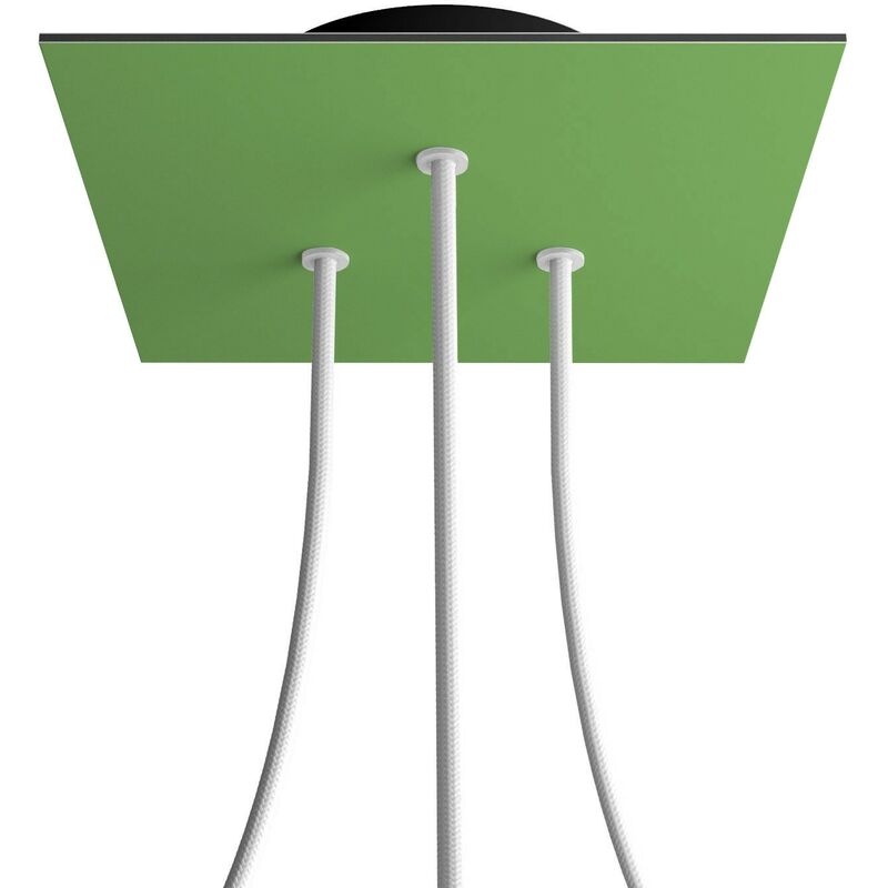 Creative Cables - Rosetón Rose-One cuadrado, 200 mm con 3 agujeros y 4 agujeros laterales | Negro - Verde Prado - Verde Prado
Creative Cables - Rosetón Rose-One cuadrado, 200 mm con 3 agujeros y 4 agujeros laterales | Negro - Verde Prado - Verde Prado