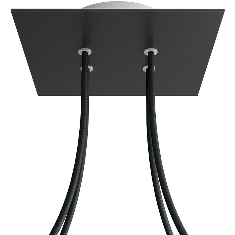 Creative Cables - Rosetón Rose-One cuadrado, 200 mm con 4 agujeros y 4 agujeros laterales | Negro mate - Blanco - Negro mate
Creative Cables - Rosetón Rose-One cuadrado, 200 mm con 4 agujeros y 4 agujeros laterales | Negro mate - Blanco - Negro mate