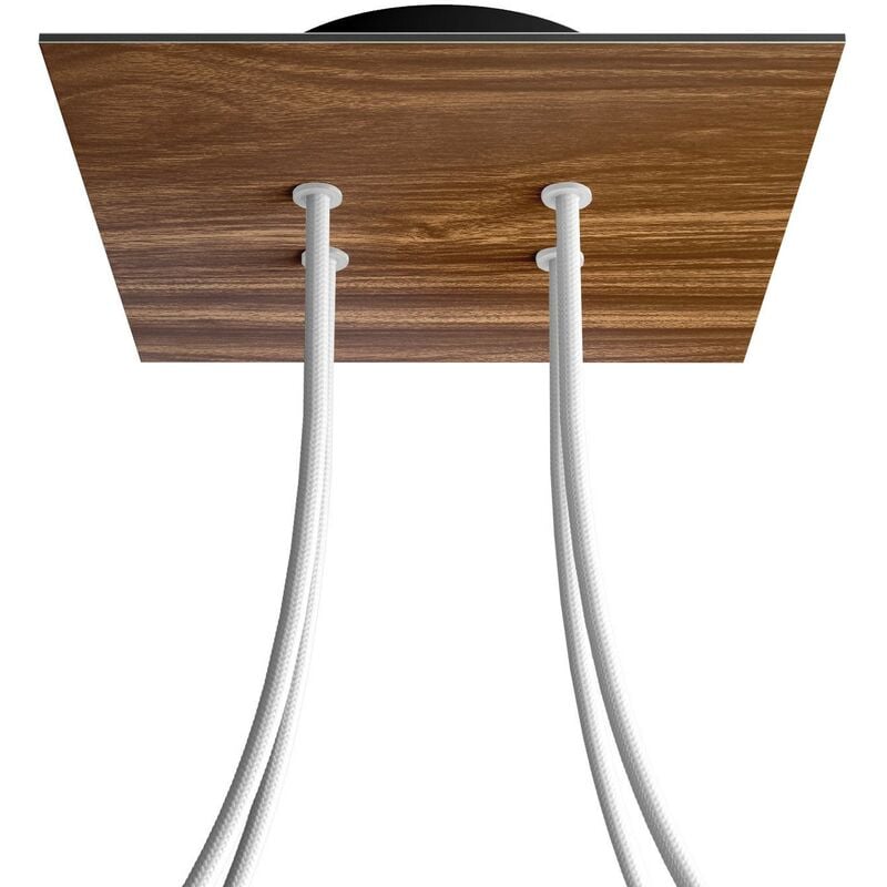 Creative Cables - Rosetón Rose-One cuadrado, 200 mm con 4 agujeros y 4 agujeros laterales | Negro - Madera - Madera
Creative Cables - Rosetón Rose-One cuadrado, 200 mm con 4 agujeros y 4 agujeros laterales | Negro - Madera - Madera
