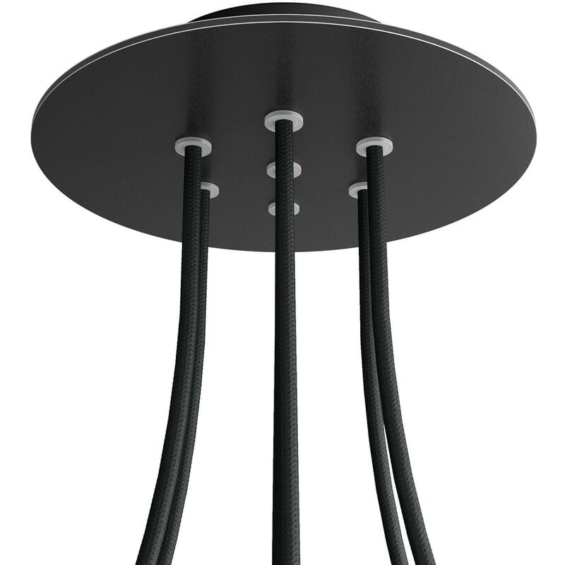 Rosetón Rose-One redondo, diámetro 200 mm con 7 agujeros y 4 agujeros laterales | Negro mate - Negro - Negro mate
Rosetón Rose-One redondo, diámetro 200 mm con 7 agujeros y 4 agujeros laterales | Negro mate - Negro - Negro mate