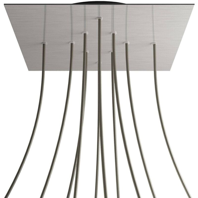 Rosetón XXL Rose-One cuadrado, 400 mm con 10 agujeros y 4 agujeros laterales | Acero satinado - Negro - Acero satinado
Rosetón XXL Rose-One cuadrado, 400 mm con 10 agujeros y 4 agujeros laterales | Acero satinado - Negro - Acero satinado