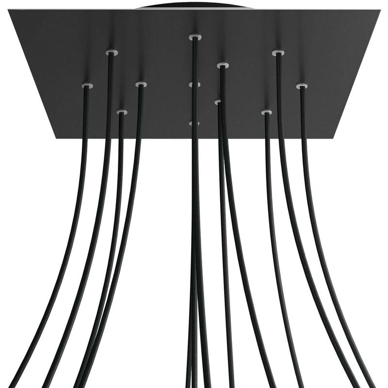 Rosetón XXL Rose-One cuadrado, 400 mm con 12 agujeros y 4 agujeros laterales | Negro mate - Negro - Negro mate
Rosetón XXL Rose-One cuadrado, 400 mm con 12 agujeros y 4 agujeros laterales | Negro mate - Negro - Negro mate